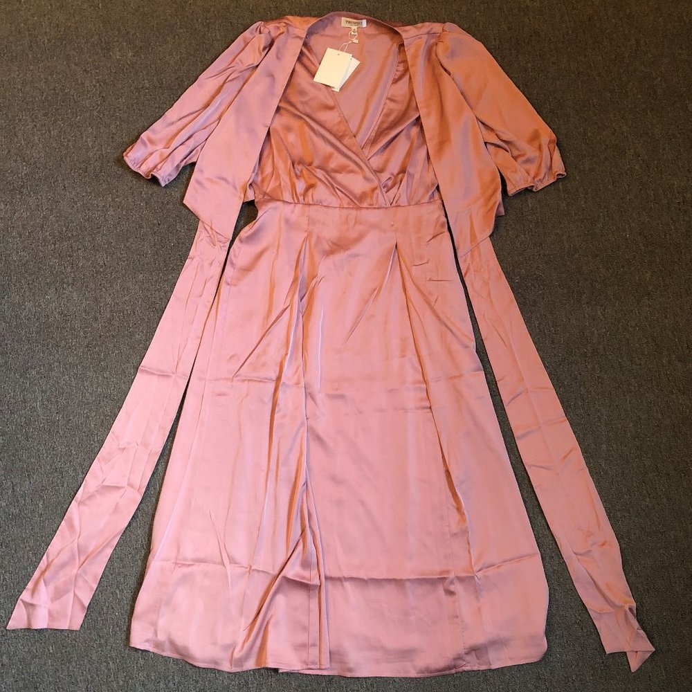 Pink Women's Wrap Dress NWT Midi Length